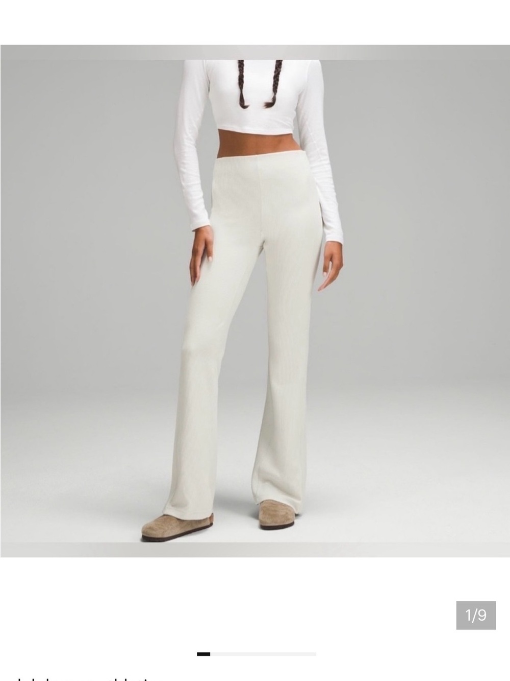LULU LEMON GROOVE High-Rise Flared Pant with zippers 
 Ribbed Knit leggings 28’